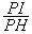 $\dfrac{PI}{PH}$