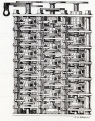 Machine aux differences, page de garde de l'autobiographie de Babbage